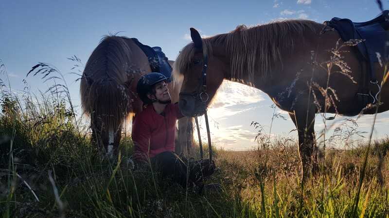 Riding tour with the Icelandic horses.