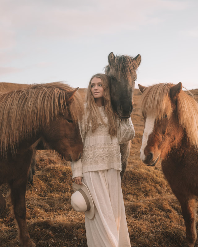 Photoshoot with the Icelandic horses.